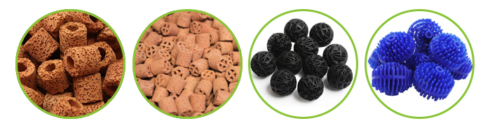 midias filtragem biologica