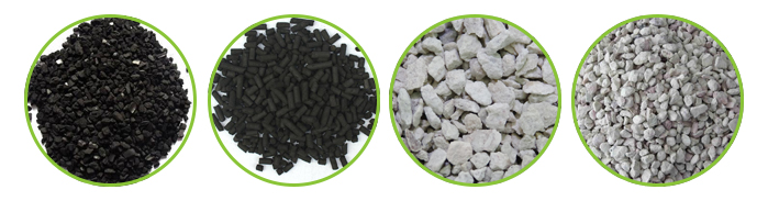 midias filtragem quimica